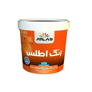 رنگ نیم پلاستیک سفید مات رنگ اطلس کد 87 حجم 5 لیتر
