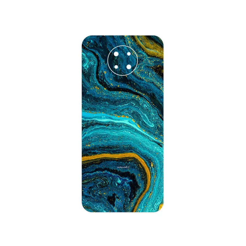برچسب پوششی ماهوت مدل Turquoise marblewith golden streaks مناسب برای گوشی موبایل نوکیا G10