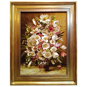 تابلو فرش دستباف گلدان گل مدل YM.93