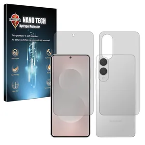 Nano tech Tough model transparent screen protector suitable for Samsung Galaxy S25 Edge mobile phone Along with the phone back protector 