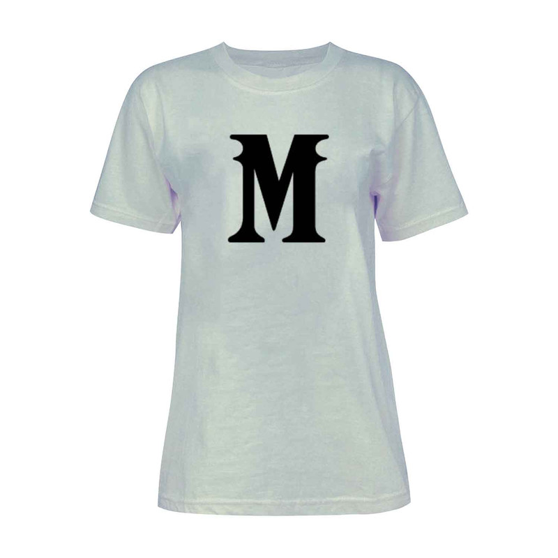 تی شرت آستین کوتاه زنانه مدل حرف M کد L231 رنگ طوسی