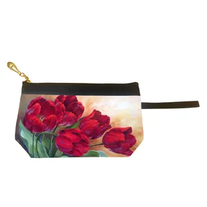 کیف لوازم آرایش زنانه مدل L1037 طرح گل لاله