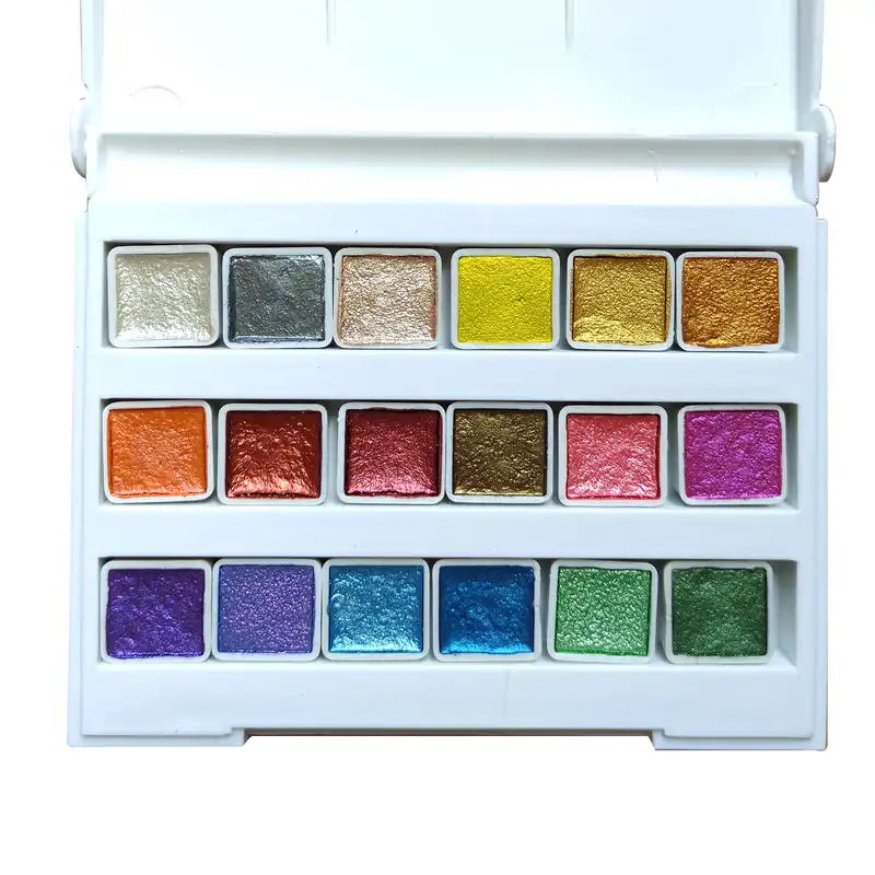 آبرنگ افرا 18 رنگ مدل متالیک کد Met18