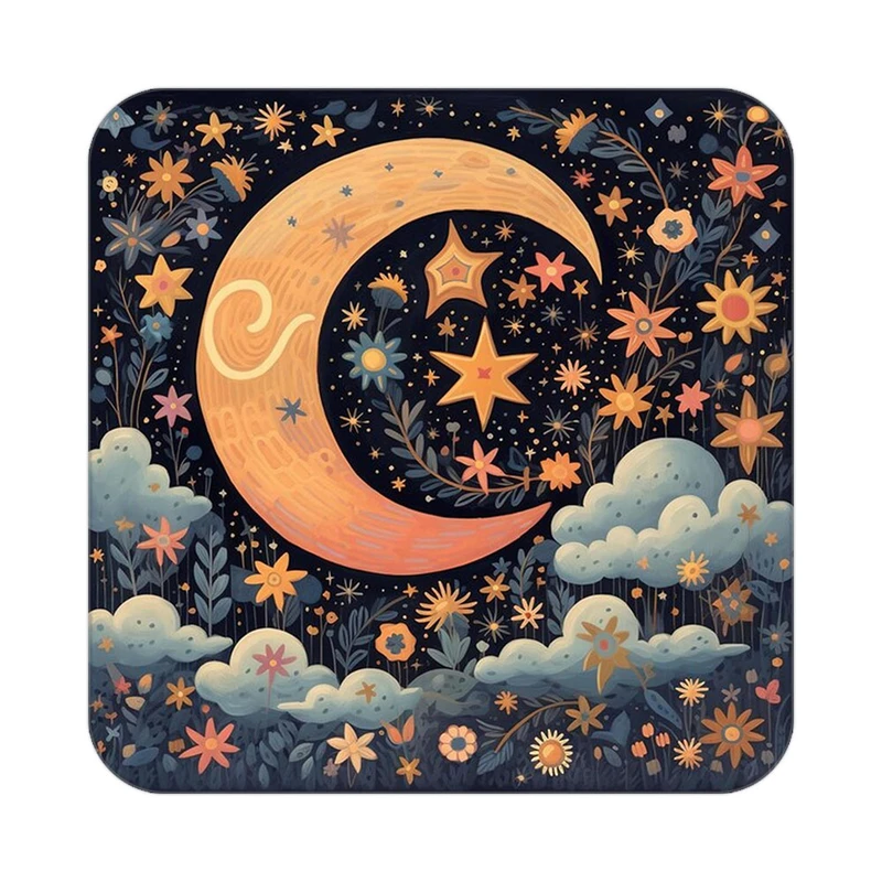 زیر لیوانی کاکتی طرح ماه و ستاره مدل mp53110