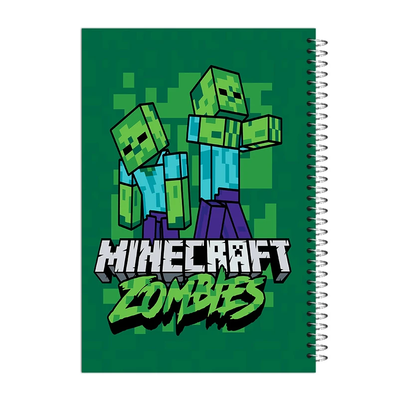 دفتر مشق 80 برگ آی چاپ مدل ماینکرافت طرح گرین کد 682