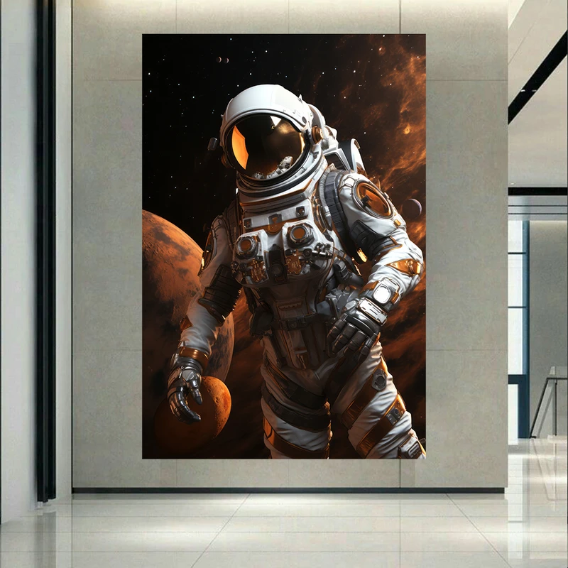  پوستر طرح مخمل فضانورد مدل کهکشان کد AR302661