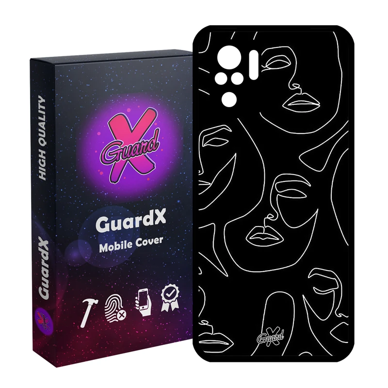 کاور گارد ایکس طرح Girl مدل Glass10392 مناسب برای گوشی موبایل شیائومی Redmi Note 10 4G / Redmi Note 10S