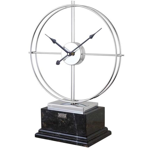 ساعت رومیزی لوتوس مدل TC-806-EL MONTE-SILVER/BL