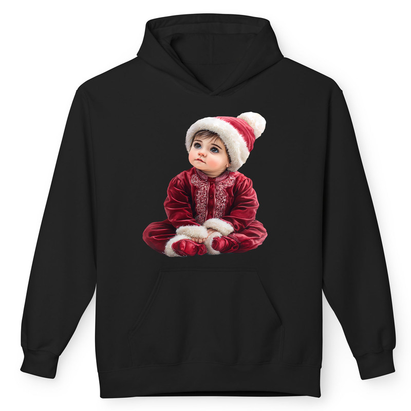 هودی زنانه پاد آفرین مدل کریسمس کد 41 طرح نوزاد