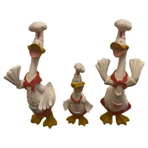 مجسمه دنیا دکوری سرمد مدل اردک آشپز مجموعه 3 عددی