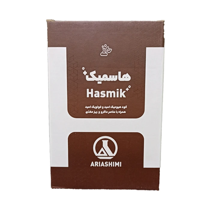 کود اسید هیومیک و فولویک اسید آریا شیمی مدل هاسمیک وزن 1.5 کیلوگرم