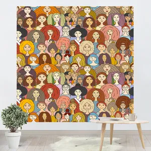 پوستر پارچه ای پرینتینگ لند طرح زنان کد F27