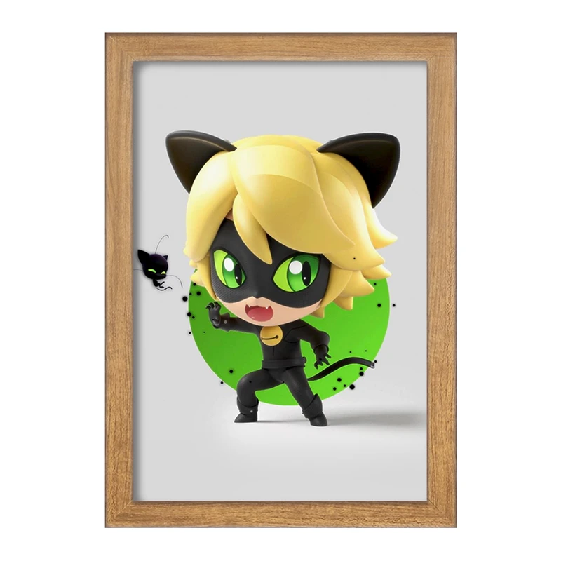 تابلو خندالو مدل پسر گربه ای  کد 3484