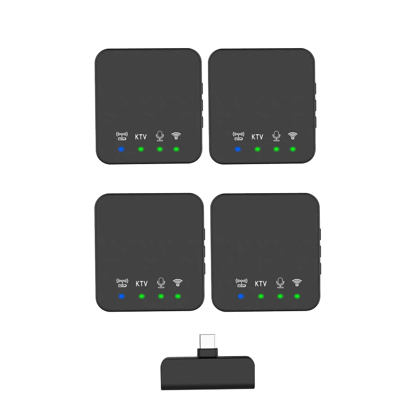 میکروفون یقه ای مدل KS11 PRO با درگاه اتصال تایپ سی مجموعه 4 عددی