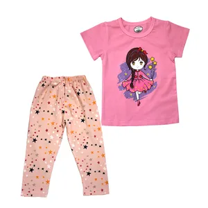 ست تی شرت آستین کوتاه و شلوار دخترانه مدل alis