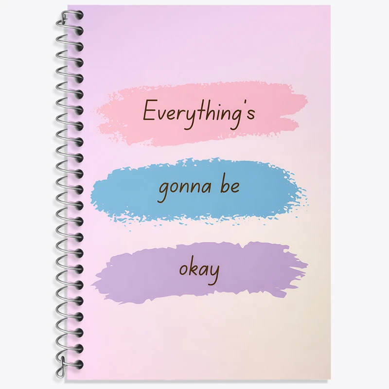 دفتر لغت 50 برگ خندالو طرح Everything's Gonna Be Okay کد N2646