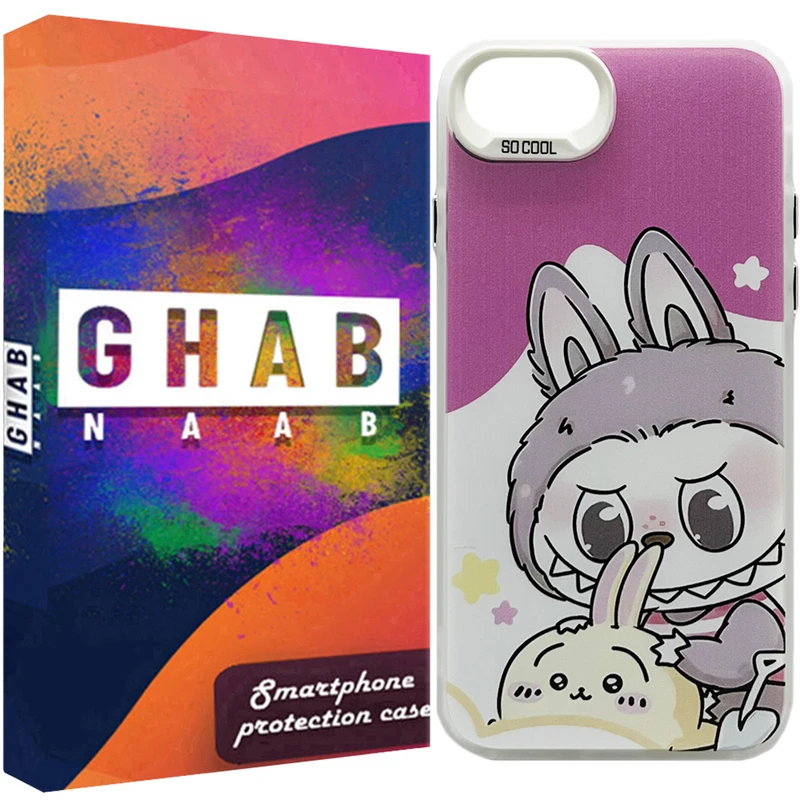 کاور قاب ناب مدل Socool طرح Labubu 05 مناسب برای گوشی موبایل اپل IPhone 6 / 7 / 8 / SE 2020