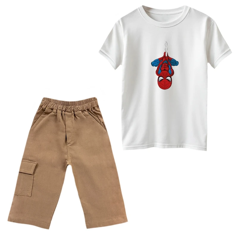 ست تی‌شرت و شلوارک پسرانه مدل مردعنکبوتی کد 3