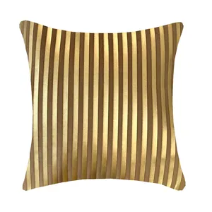 کاور کوسن مدل راه راه چرم و مخمل مدرن