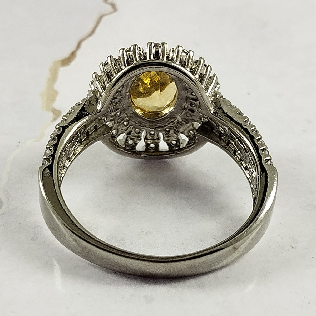 انگشتر نقره زنانه سلین کالا مدل سیترین کد 29