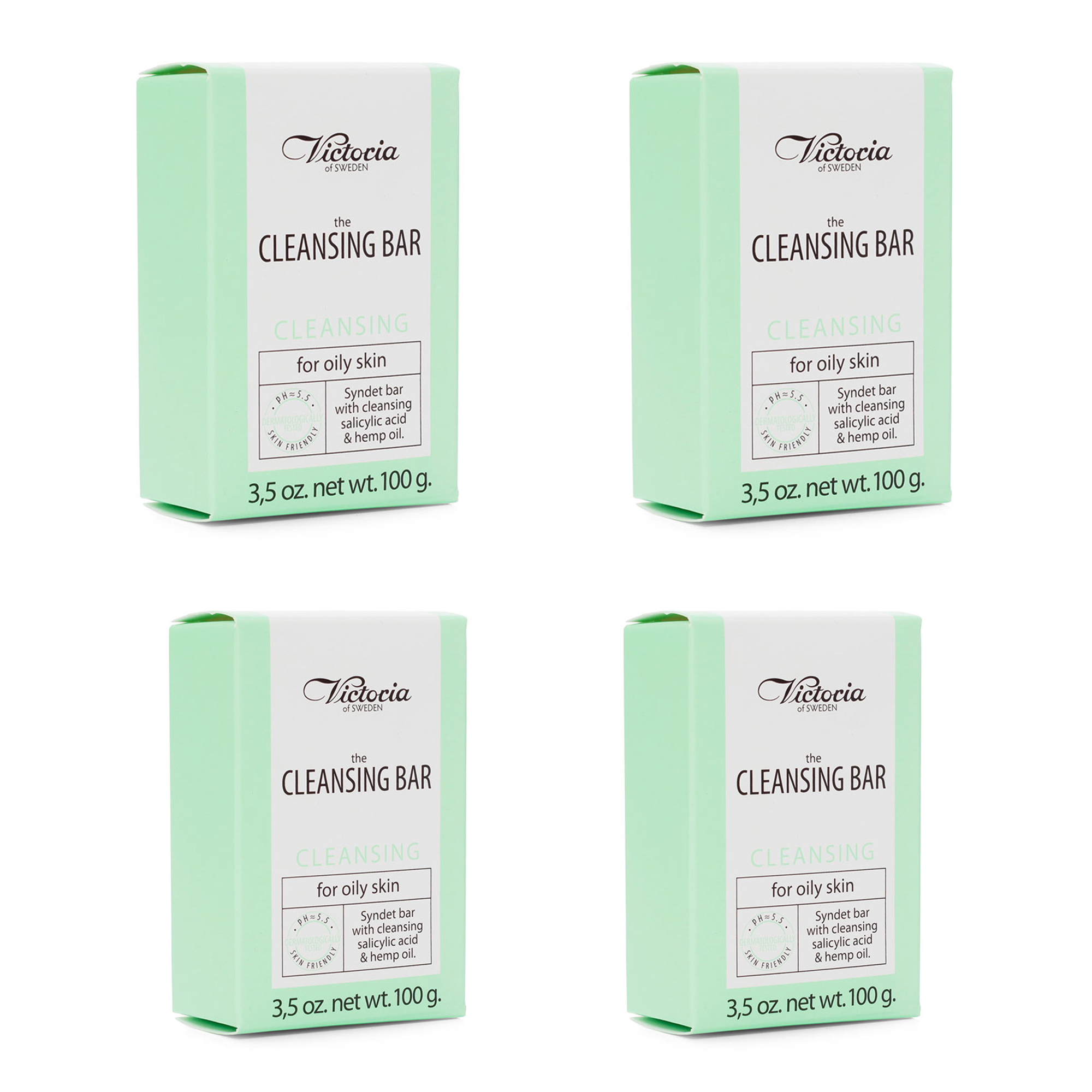 پن شستشو ویکتوریا مدل Oily Skin وزن 100 گرم بسته 4 عددی