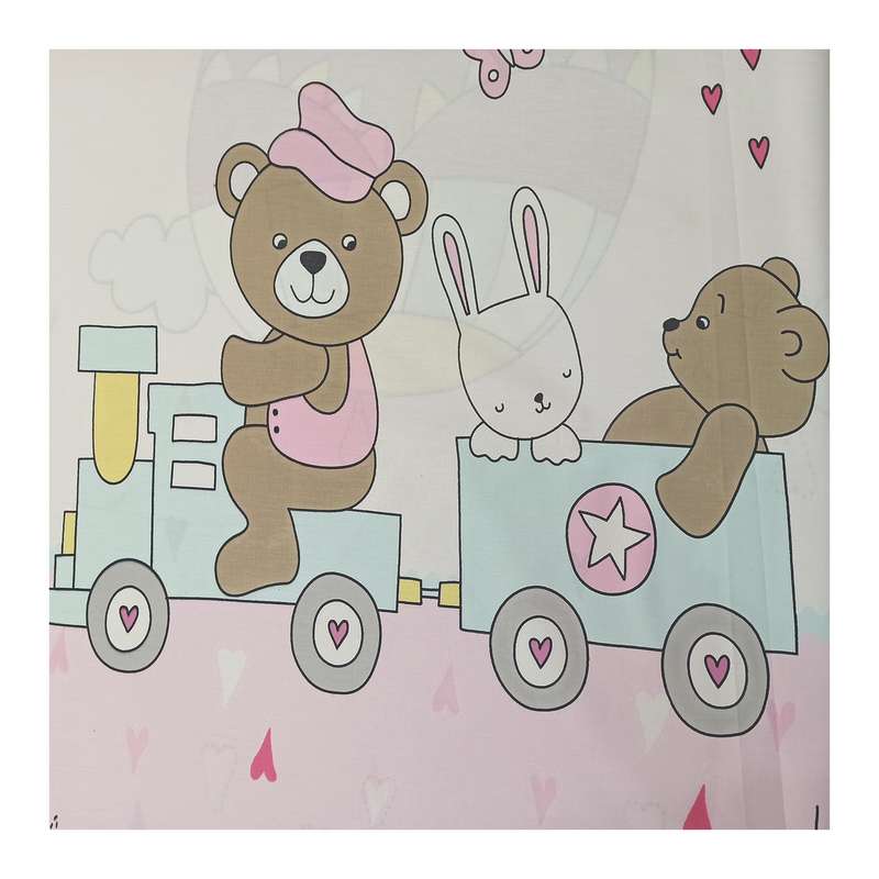 پارچه ملحفه طرح خرس و بالون کد 1113