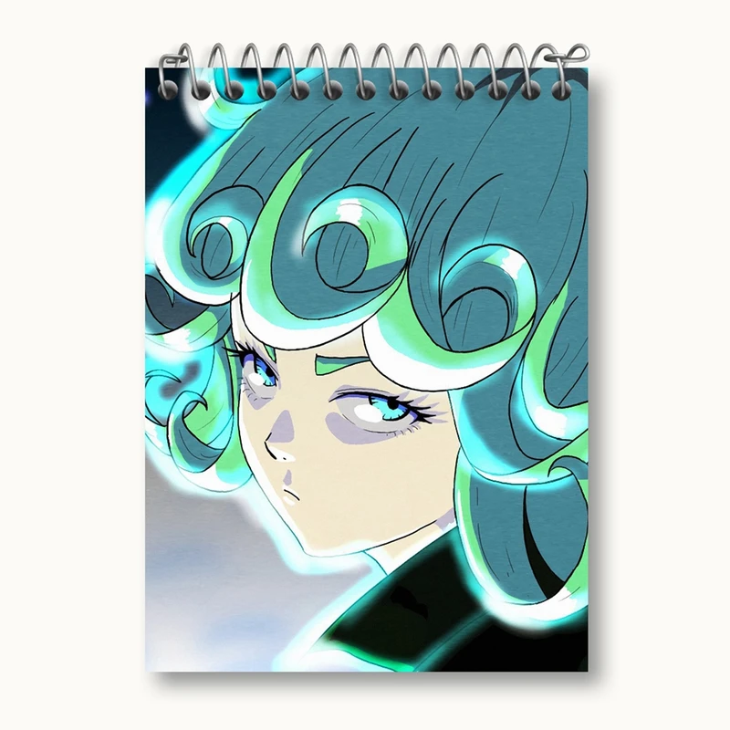 دفتر یادداشت 50 برگ خندالو مدل تاتسوماکی انیمه مرد تک مشتی One Punch Man کد 11389