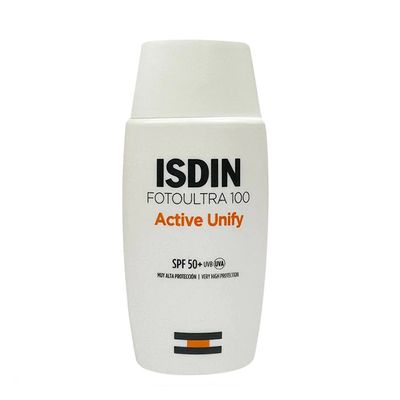 کرم ضدآفتاب بدون رنگ ایزدین SPF50 مدل FOTOULTRA 100 ACTIVE UNIFY ‌مناسب انواع پوست، حجم 50 میلی‌‌لیتر