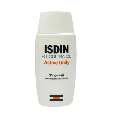 کرم ضدآفتاب بدون رنگ ایزدین SPF50 مدل FOTOULTRA 100 ACTIVE UNIFY ‌مناسب انواع پوست، حجم 50 میلی‌‌لیتر
