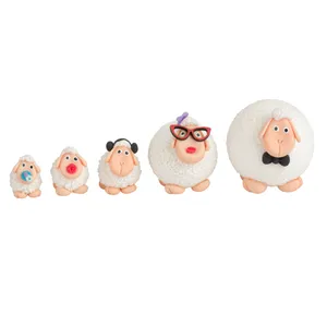 مجسمه طرح خانواده گوسفندی مدل G1 مجموعه 5 عددی