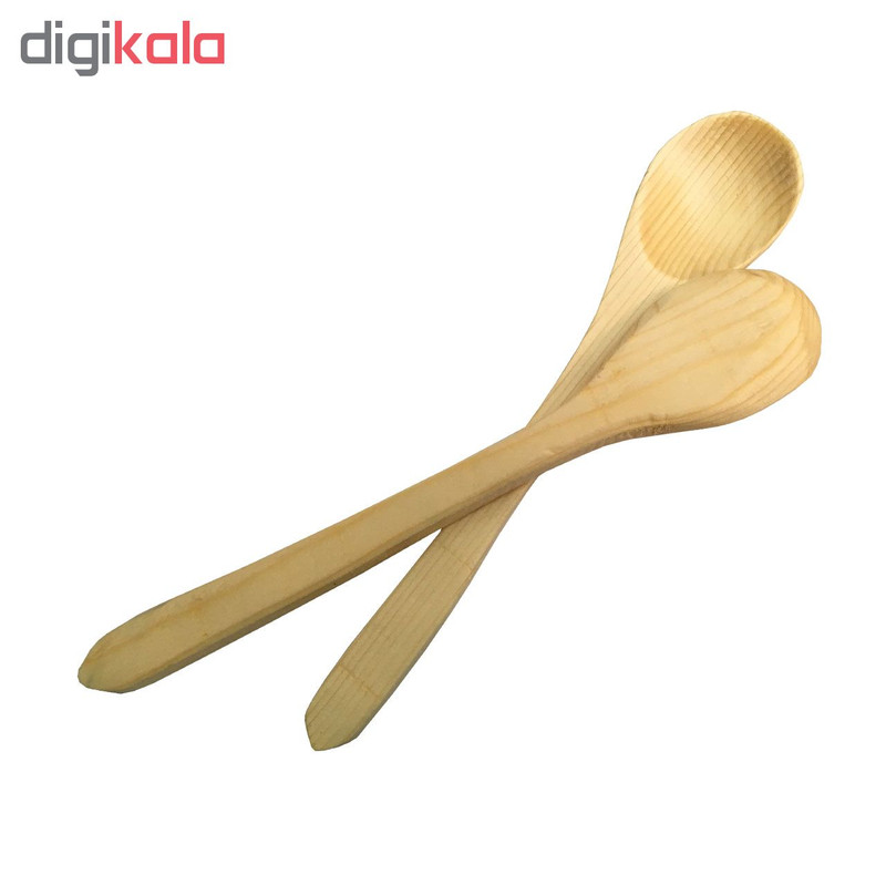 قاشق چوبی آشپزی مدل لورا S2 بسته 2 عددی