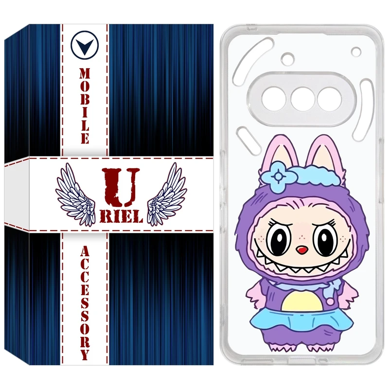 کاور یوریل مدل Clear کد 141 طرح لبوبو Labubu مناسب برای گوشی موبایل ناتینگ فون Nothing Phone 3a
