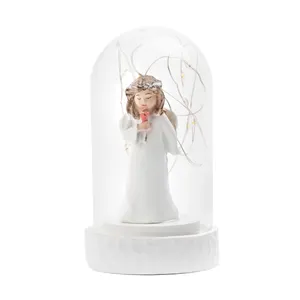 مجسمه طرح فرشته مدل چراغدار کد 5-1222