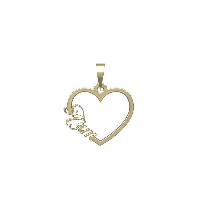 آویز گردنبند طلا 18 عیار زنانه مدوپد مدل اسم عظیم azim کد PB1-10165