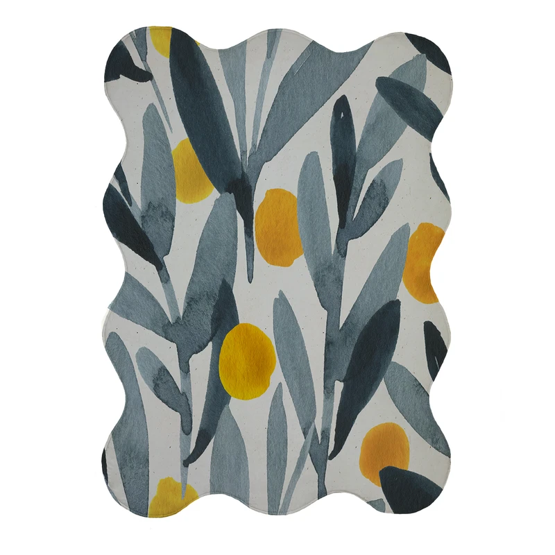 پادری مدل دالبر طرح برگ کد 9100 سایز 80x110 سانتی متر 