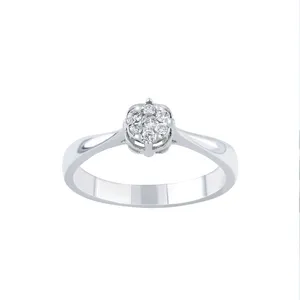 انگشتر طلا 18 عیار زنانه جواهری سروری مدل 13304