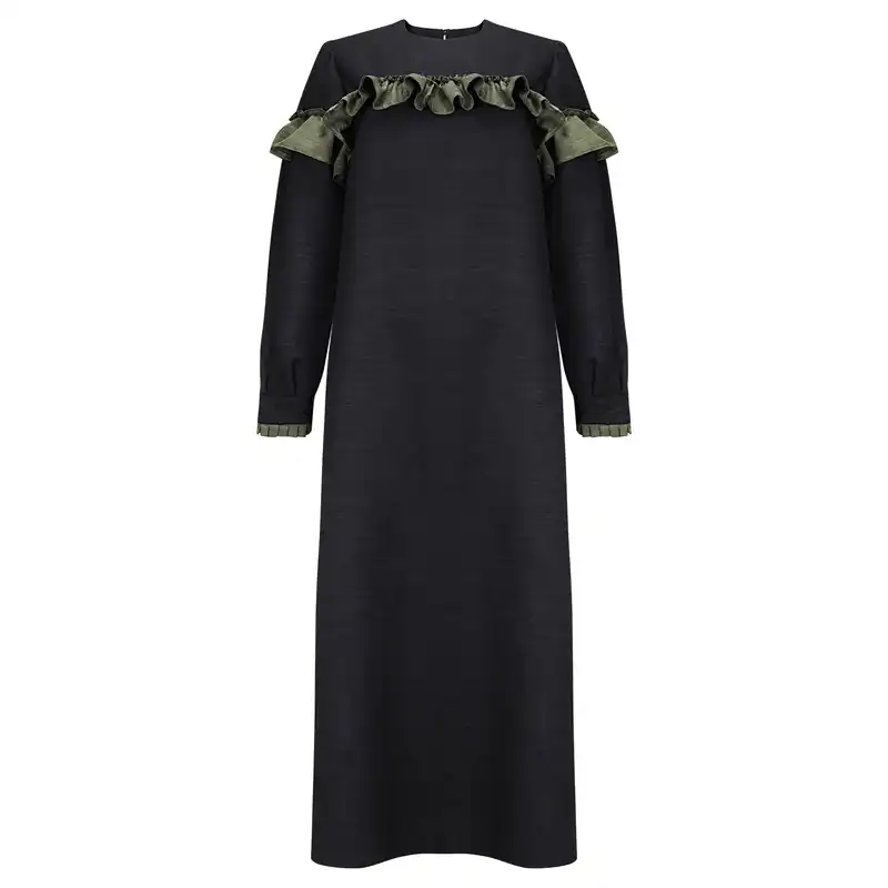 مانتو زنانه  مدل عبا کد 6680 رنگ مشکی