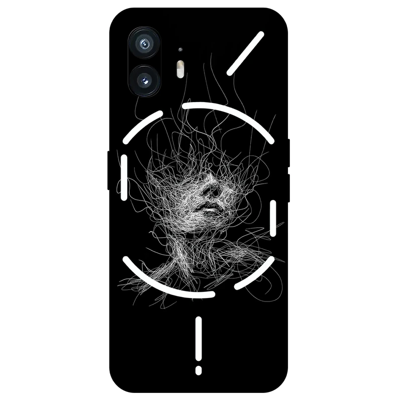 کاور مگافون طرح اسکچ صورت مدل 7423 مناسب برای گوشی موبایل ناتینگ Phone 2 
