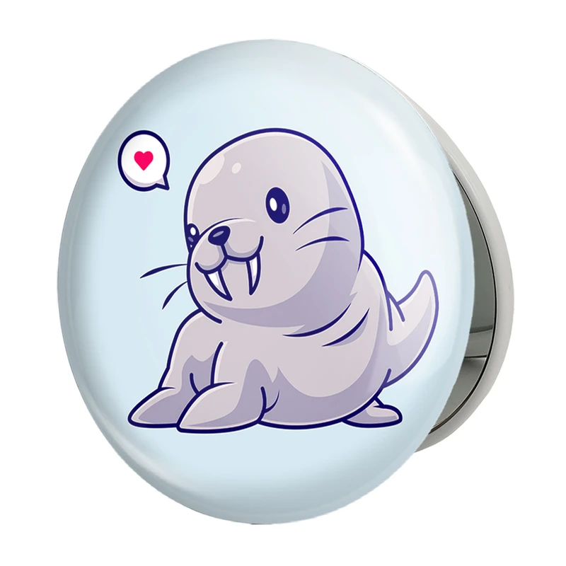 آینه جیبی خندالو طرح حیوانات بامزه فک مدل تاشو کد 29678