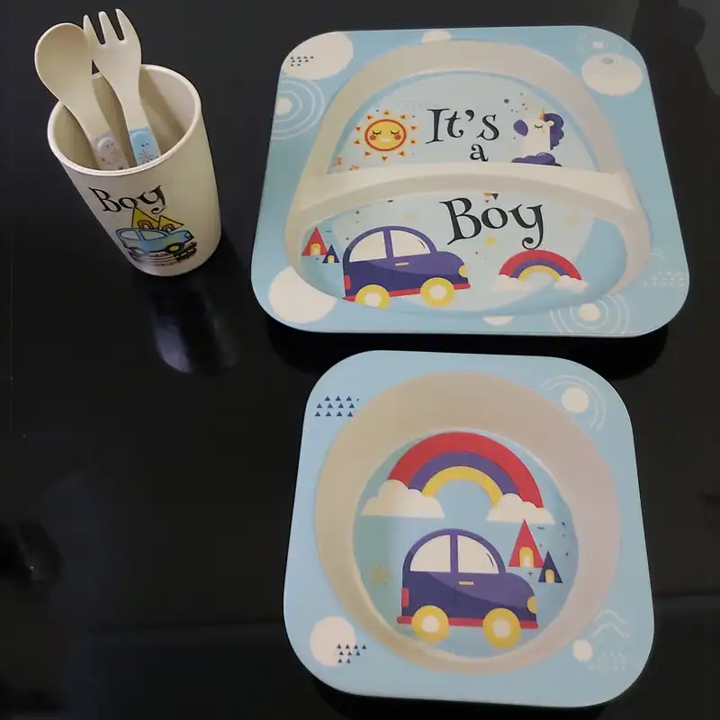 ظرف غذای 5 تکه کودک کوکو مدل پسرونه