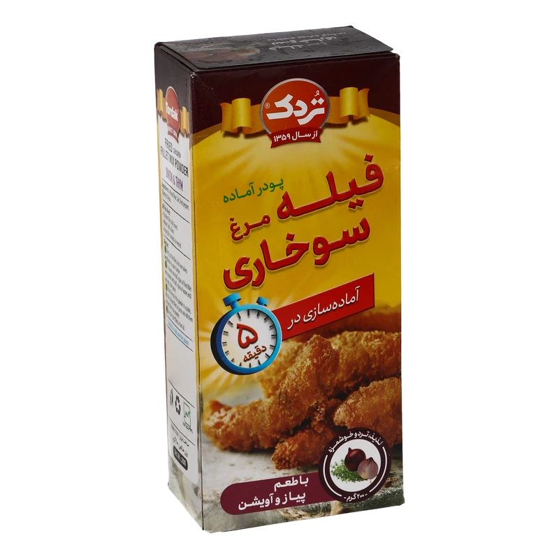 پودر فیله مرغ سوخاری تردک با طعم پیاز و آویشن - 200 گرم  