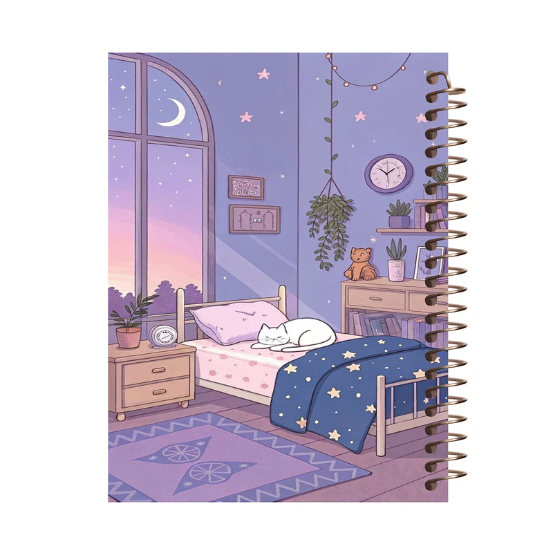 دفتر شکرگزاری 60 برگ طرح دخترانه مدل فانتزی کد T124