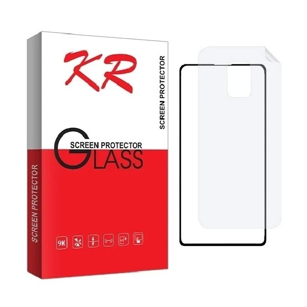 محافظ صفحه نمایش کی آر مدل 2FN مناسب برای گوشی موبایل شیائومی Redmi Note 9s به همراه محافظ پشت گوشی