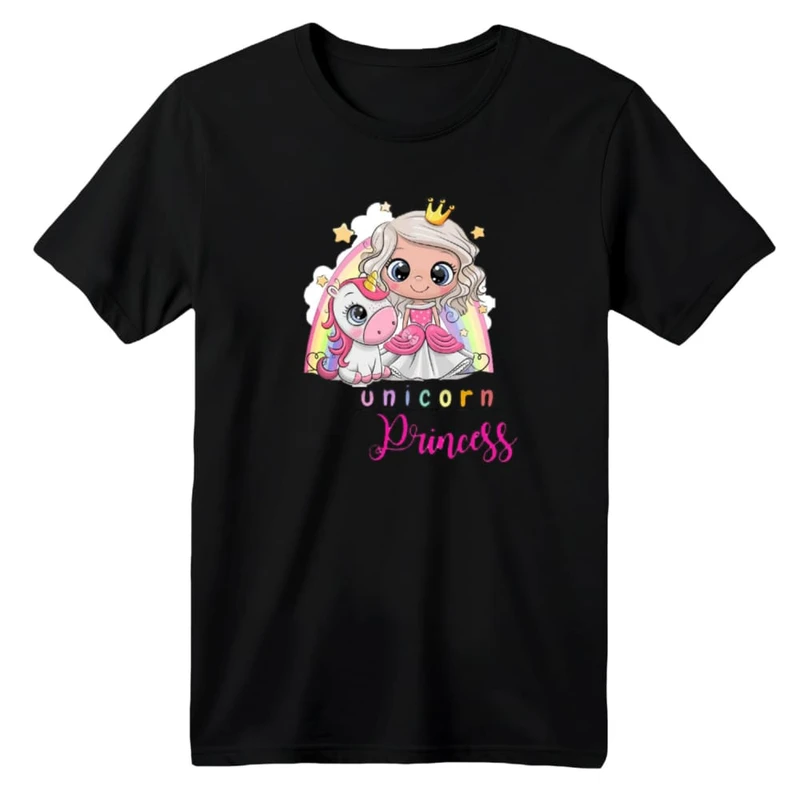 تی شرت آستین کوتاه بچگانه مدل یونیکورن کد ۴۳