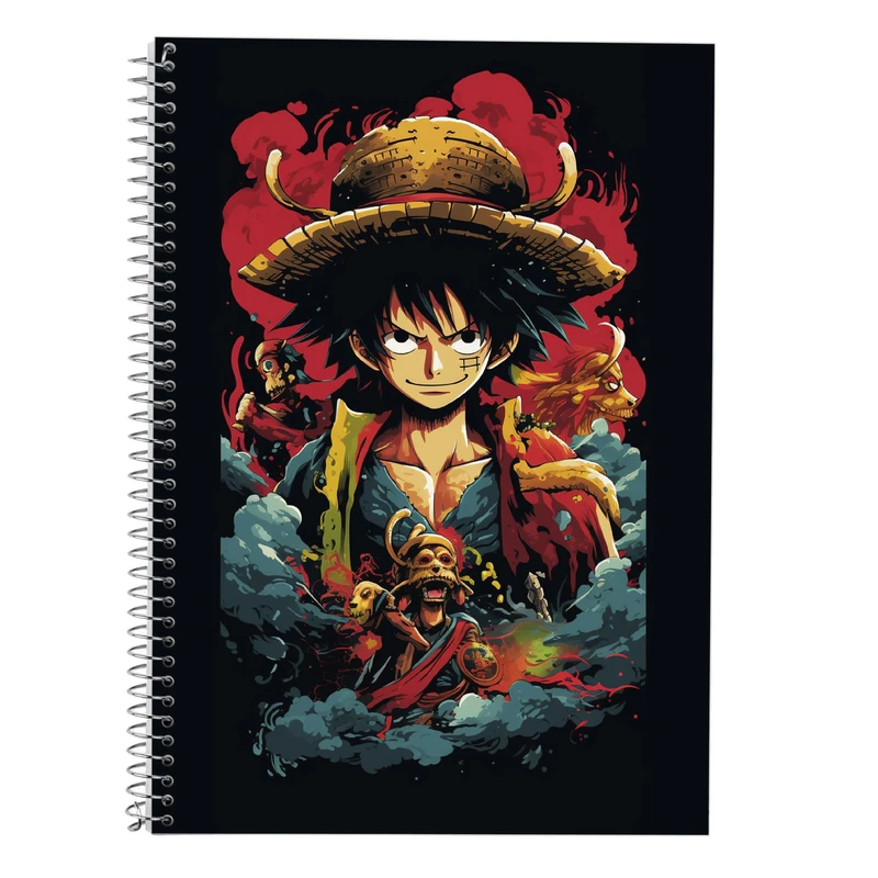 دفتر زبان 50 برگ مدوپد مدل دوخط طرح وان پیس One Piece کد DF11696