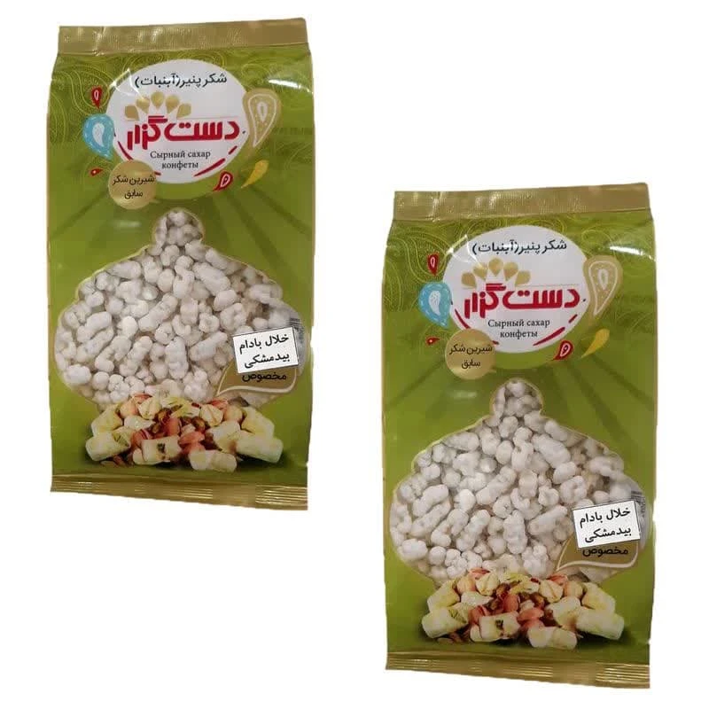 نقل خلال بادام زمینی بیدمشکی دست گزار - 400 گرم مجموعه 2 عددی