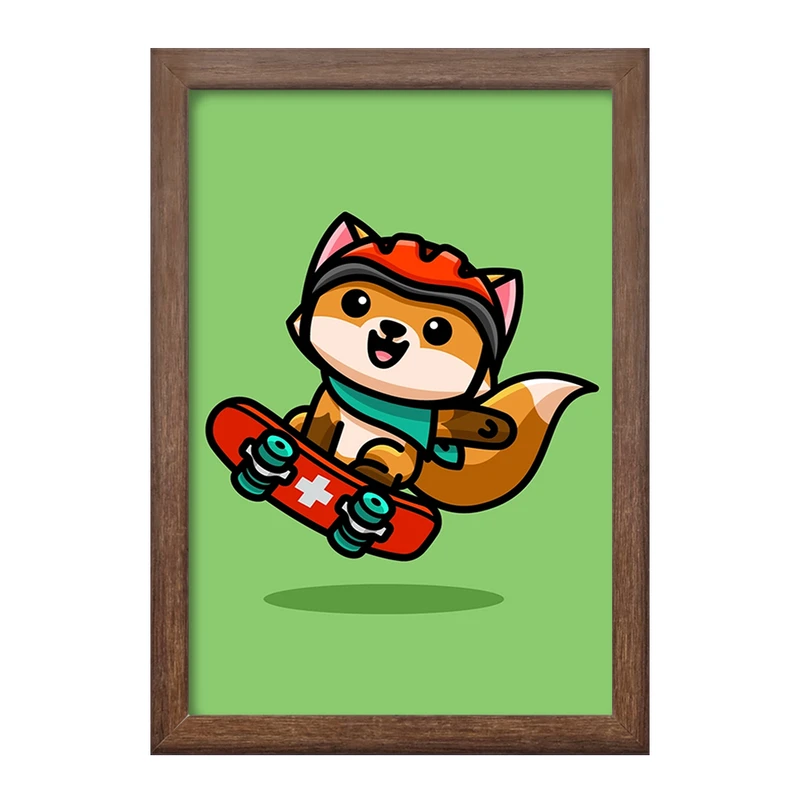 تابلو خندالو طرح حیوانات بامزه روباه کد 28347