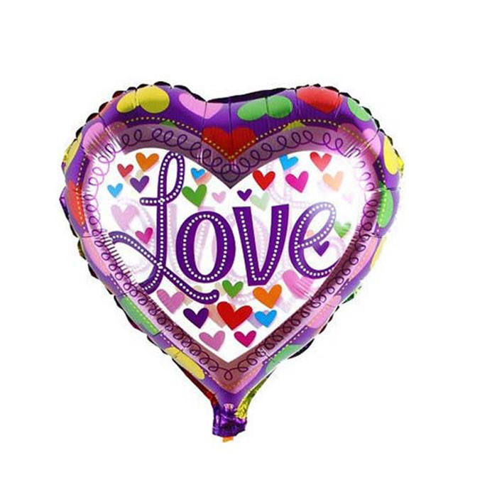 بادکنک فویلی طرح قلب مدل Love