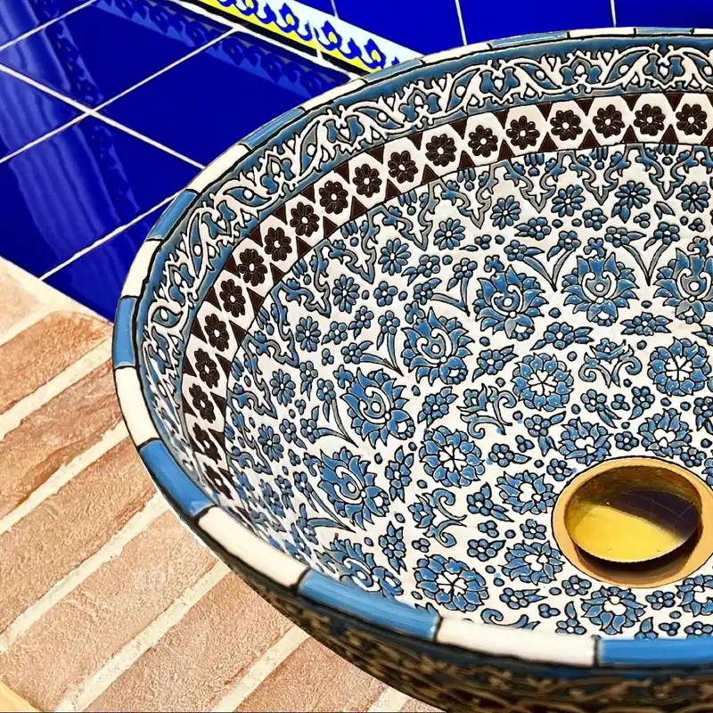 کاسه روشویی مدل سنتی فیروزه