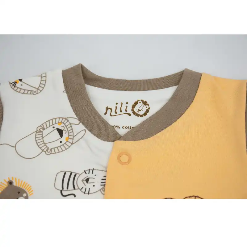 سرهمی نوزادی نیلی مدل Lion964